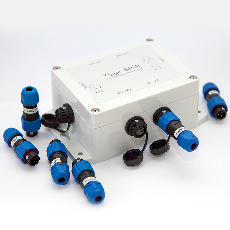 IP68 (IP67) DMX сплиттеры с двойной гальванической развязкой и индикаторами